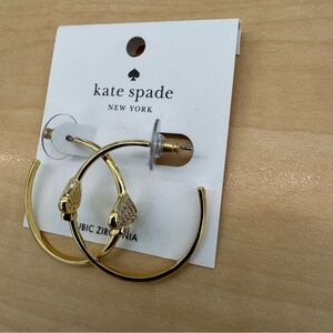 Kate Spade Everyday Spades Snake Hoop Earrings